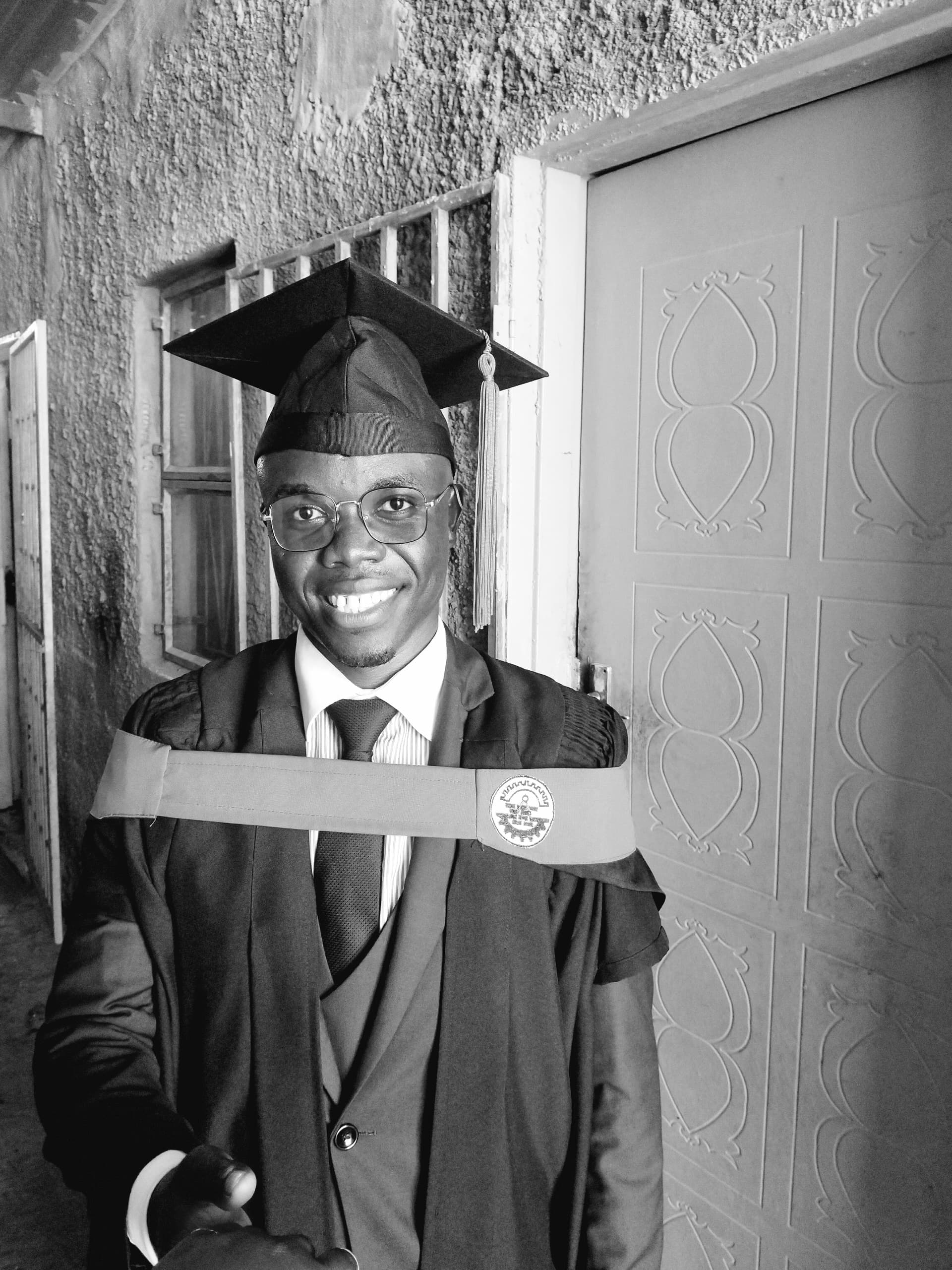 Tsenaye Namushinga celebrating his engineering graduation